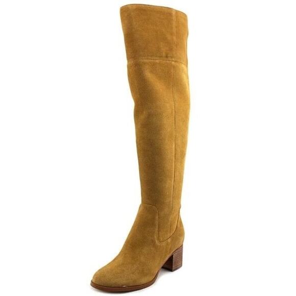 Marc Fisher Shoes - Marc Fisher Boots Escape Tall Knee High Tan Suede Wide Calf Size 6W
